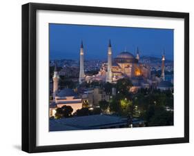 Elevated View of Aya Sofya, in Sultanahmet, Istanbul, Turkey-Gavin Hellier-Framed Photographic Print