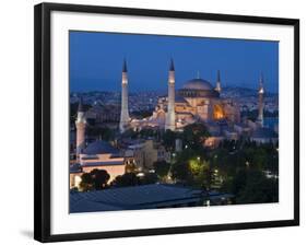 Elevated View of Aya Sofya, in Sultanahmet, Istanbul, Turkey-Gavin Hellier-Framed Photographic Print