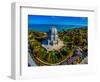 Elevated view of Baha'i Temple, Wilmette, Cook County, Illinois, USA-null-Framed Photographic Print