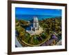 Elevated view of Baha'i Temple, Wilmette, Cook County, Illinois, USA-null-Framed Photographic Print