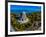 Elevated view of Baha'i Temple, Wilmette, Cook County, Illinois, USA-null-Framed Photographic Print