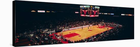 Elevated view of basketball stadium, United Center, Chicago, Cook county, Illinois, USA-null-Stretched Canvas