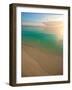 Elevated View of Beach at Sunset, Great Exumand, Bahamas-null-Framed Photographic Print