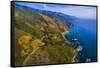 Elevated view of Big Sur coastline, California, USA-null-Framed Stretched Canvas