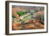 Elevated view of Bilbao, Spain (Bilbo) and river Ibaizabal-null-Framed Photographic Print