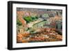 Elevated view of Bilbao, Spain (Bilbo) and river Ibaizabal-null-Framed Photographic Print