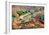 Elevated view of Bilbao, Spain (Bilbo) and river Ibaizabal-null-Framed Photographic Print