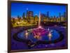 Elevated view of Buckingham Fountain at Grant Park, Chicago, Cook County, Illinois, USA-null-Framed Photographic Print