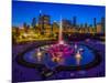 Elevated view of Buckingham Fountain at Grant Park, Chicago, Cook County, Illinois, USA-null-Mounted Photographic Print