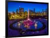 Elevated view of Buckingham Fountain at Grant Park, Chicago, Cook County, Illinois, USA-null-Framed Photographic Print