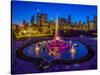 Elevated view of Buckingham Fountain at Grant Park, Chicago, Cook County, Illinois, USA-null-Stretched Canvas