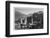 Elevated view of buildings in city, Salzburg, Salzburgerland, Austria-Panoramic Images-Framed Photographic Print