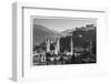 Elevated view of buildings in city, Salzburg, Salzburgerland, Austria-Panoramic Images-Framed Photographic Print