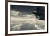 Elevated view of Caribbean sea from airplane, Dominica-null-Framed Photographic Print