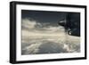 Elevated view of Caribbean sea from airplane, Dominica-null-Framed Photographic Print