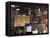 Elevated View of Casinos on the Strip at Night, Las Vegas, Nevada, USA, North America-Gavin Hellier-Framed Stretched Canvas