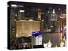 Elevated View of Casinos on the Strip at Night, Las Vegas, Nevada, USA, North America-Gavin Hellier-Stretched Canvas