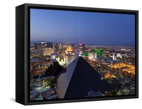 Elevated View of Casinos on the Strip, Las Vegas, Nevada, United States of America, North America-Gavin Hellier-Framed Stretched Canvas