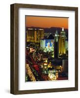 Elevated View of Casinos on the Strip, Las Vegas, Nevada, USA-Gavin Hellier-Framed Photographic Print