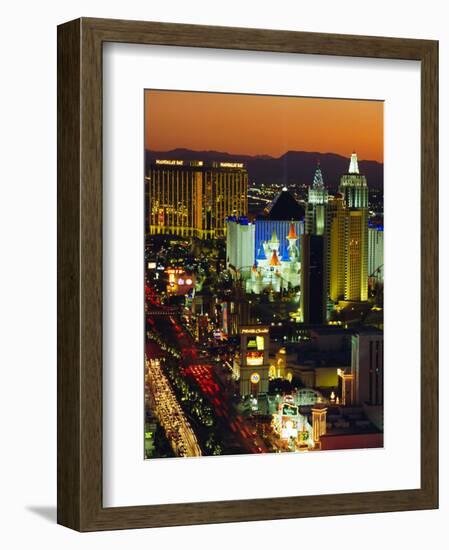 Elevated View of Casinos on the Strip, Las Vegas, Nevada, USA-Gavin Hellier-Framed Photographic Print