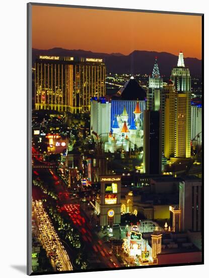 Elevated View of Casinos on the Strip, Las Vegas, Nevada, USA-Gavin Hellier-Mounted Photographic Print