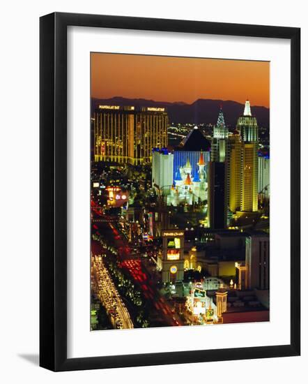 Elevated View of Casinos on the Strip, Las Vegas, Nevada, USA-Gavin Hellier-Framed Photographic Print