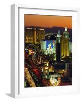 Elevated View of Casinos on the Strip, Las Vegas, Nevada, USA-Gavin Hellier-Framed Photographic Print