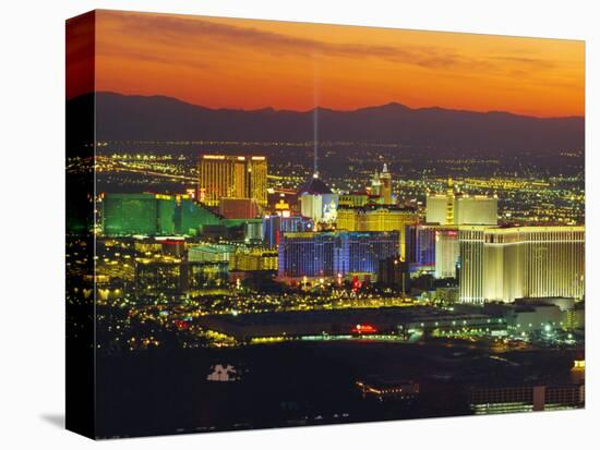 Elevated View of Casinos on the Strip, Las Vegas, Nevada, USA-Gavin Hellier-Stretched Canvas