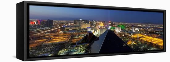 Elevated View of Casinos on the Strip, Las Vegas, Nevada, USA-Gavin Hellier-Framed Stretched Canvas