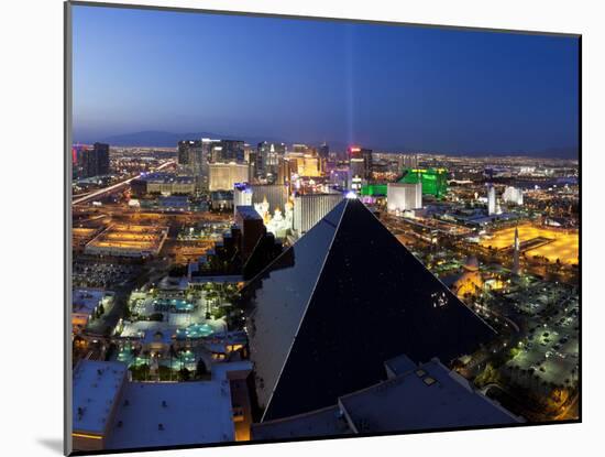 Elevated View of Casinos on the Strip, Las Vegas, Nevada, USA-Gavin Hellier-Mounted Photographic Print