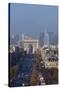 Elevated View of Champs Elysees, Arc De Triomphe and La Defense, Paris, France, Europe-Charles Bowman-Stretched Canvas