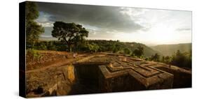 Elevated View of Church of Saint George, Lalibela, Ethiopia-null-Stretched Canvas