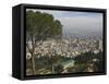 Elevated View of City and Bay from Mount Carmel, Haifa, Israel, Middle East-Eitan Simanor-Framed Stretched Canvas