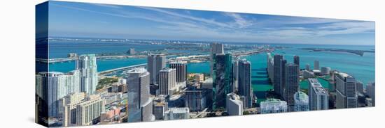 Elevated view of city at the waterfront, Miami, Miami-Dade County, Florida, USA-null-Stretched Canvas