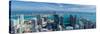 Elevated view of city at the waterfront, Miami, Miami-Dade County, Florida, USA-null-Stretched Canvas