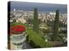 Elevated View of City Including Bahai Shrine and Gardens, Haifa, Israel, Middle East-Eitan Simanor-Stretched Canvas