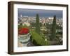 Elevated View of City Including Bahai Shrine and Gardens, Haifa, Israel, Middle East-Eitan Simanor-Framed Photographic Print