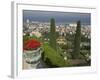 Elevated View of City Including Bahai Shrine and Gardens, Haifa, Israel, Middle East-Eitan Simanor-Framed Photographic Print