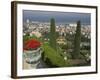 Elevated View of City Including Bahai Shrine and Gardens, Haifa, Israel, Middle East-Eitan Simanor-Framed Photographic Print