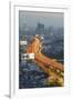 Elevated view of city skyline, Bangkok, Thailand, Southeast Asia, Asia-Frank Fell-Framed Photographic Print