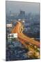 Elevated view of city skyline, Bangkok, Thailand, Southeast Asia, Asia-Frank Fell-Mounted Photographic Print