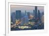 Elevated view of city skyline, Bangkok, Thailand, Southeast Asia, Asia-Frank Fell-Framed Photographic Print