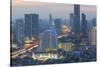 Elevated view of city skyline, Bangkok, Thailand, Southeast Asia, Asia-Frank Fell-Stretched Canvas