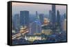 Elevated view of city skyline, Bangkok, Thailand, Southeast Asia, Asia-Frank Fell-Framed Stretched Canvas