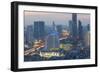 Elevated view of city skyline, Bangkok, Thailand, Southeast Asia, Asia-Frank Fell-Framed Photographic Print