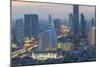 Elevated view of city skyline, Bangkok, Thailand, Southeast Asia, Asia-Frank Fell-Mounted Photographic Print