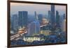 Elevated view of city skyline, Bangkok, Thailand, Southeast Asia, Asia-Frank Fell-Framed Photographic Print