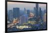 Elevated view of city skyline, Bangkok, Thailand, Southeast Asia, Asia-Frank Fell-Framed Photographic Print