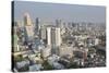 Elevated view of city skyline, Bangkok, Thailand, Southeast Asia, Asia-Frank Fell-Stretched Canvas