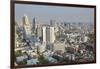 Elevated view of city skyline, Bangkok, Thailand, Southeast Asia, Asia-Frank Fell-Framed Photographic Print